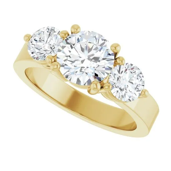 Three-Stone Engagement Ring Image 5 Arezzo Jewelers Elmwood Park, IL