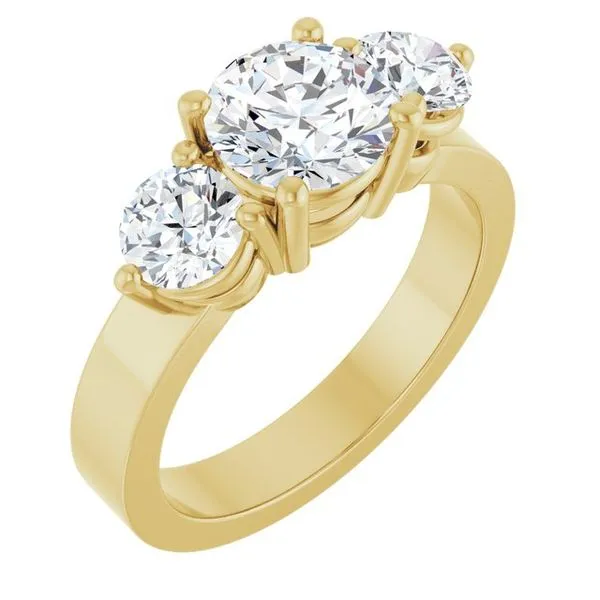 Three-Stone Engagement Ring Collard Jewelers League City, TX