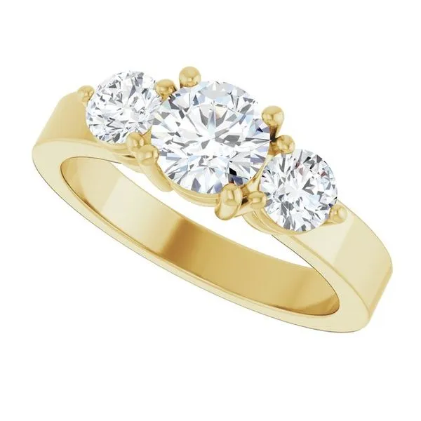 Three-Stone Engagement Ring Image 5 Austin's Fine Diamonds & Jewelry Lyndhurst, NJ