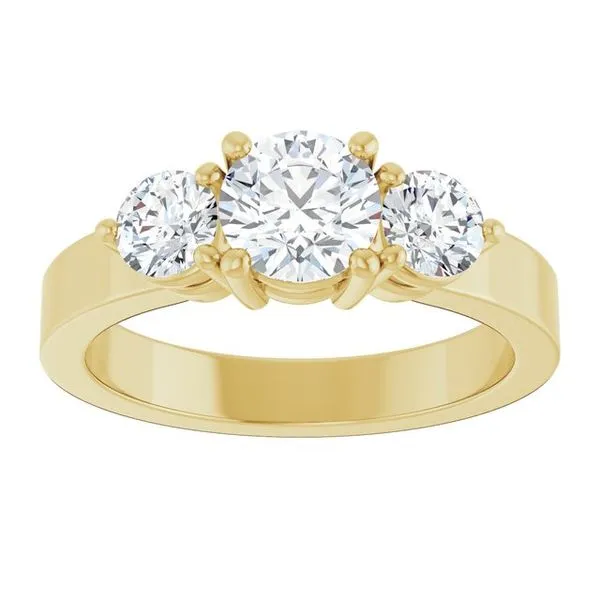 Three-Stone Engagement Ring Image 3 The Ring Austin Round Rock, TX