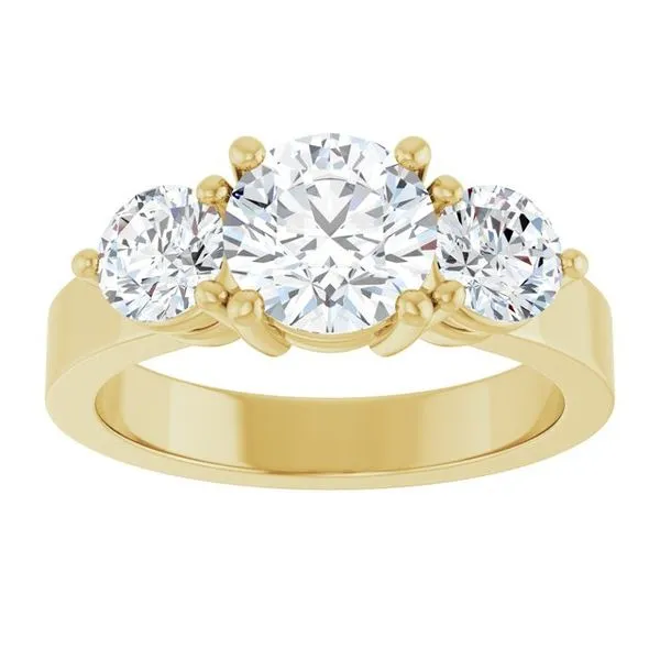 Three-Stone Engagement Ring Image 3 The Ring Austin Round Rock, TX