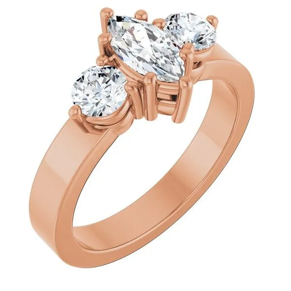 Three-Stone Engagement Ring Arezzo Jewelers Elmwood Park, IL