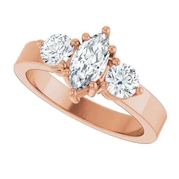 Three-Stone Engagement Ring Image 5 Northwood Jewelers Northwood, OH