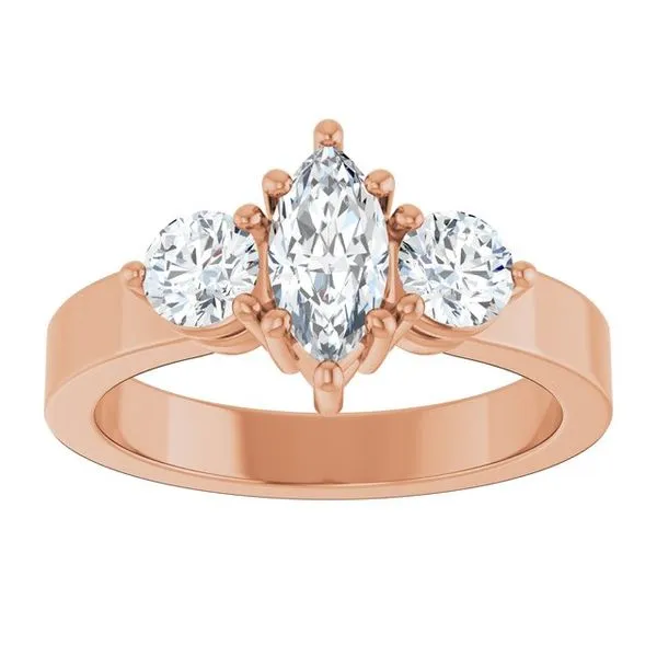 Three-Stone Engagement Ring Image 3 Northwood Jewelers Northwood, OH