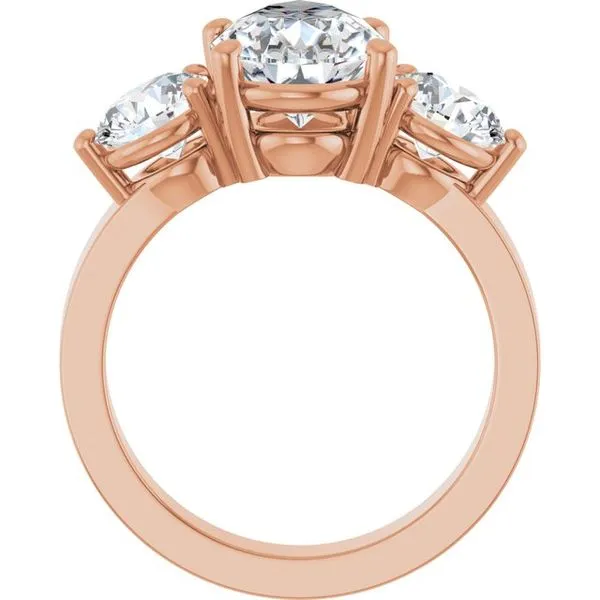 Three-Stone Engagement Ring Image 2 Collard Jewelers League City, TX