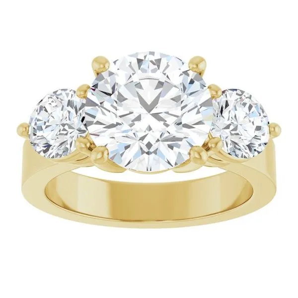 Three-Stone Engagement Ring Image 3 The Ring Austin Round Rock, TX