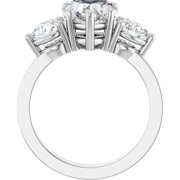 Three-Stone Engagement Ring Image 2 Raleigh Diamond Fine Jewelry Raleigh, NC