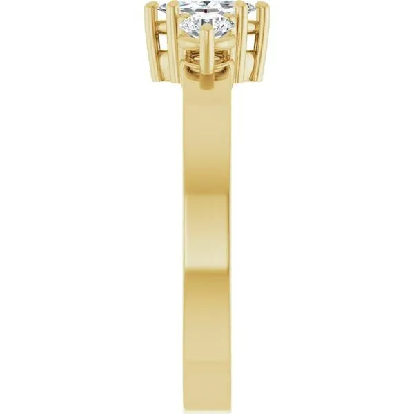 Three-Stone Engagement Ring Image 4 Collard Jewelers League City, TX