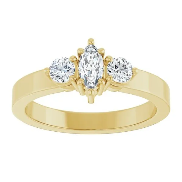 Three-Stone Engagement Ring Image 3 Northwood Jewelers Northwood, OH