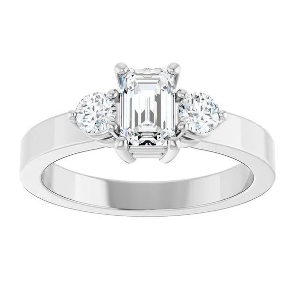 Three-Stone Engagement Ring Image 3 Raleigh Diamond Fine Jewelry Raleigh, NC