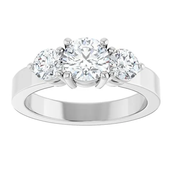 Three-Stone Engagement Ring Image 3 Arezzo Jewelers Elmwood Park, IL