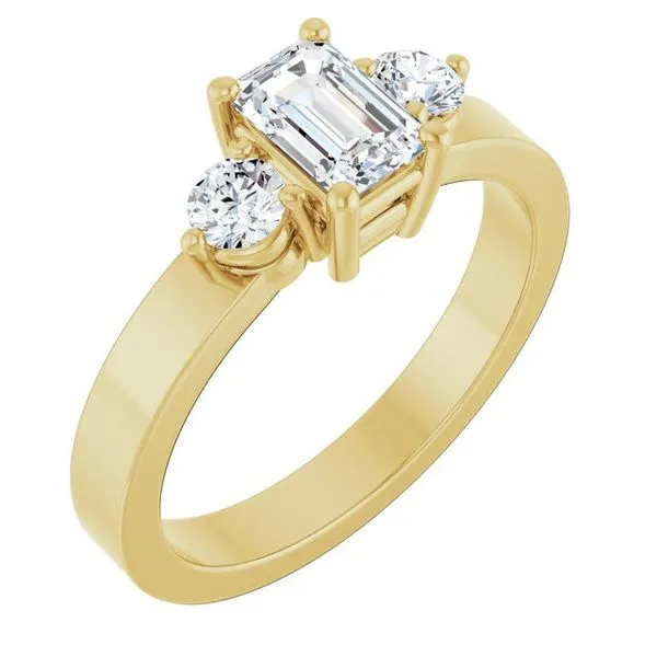 Three-Stone Engagement Ring J. West Jewelers Round Rock, TX