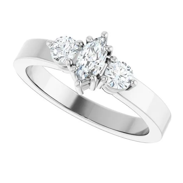 Three-Stone Engagement Ring Image 5 Arezzo Jewelers Elmwood Park, IL