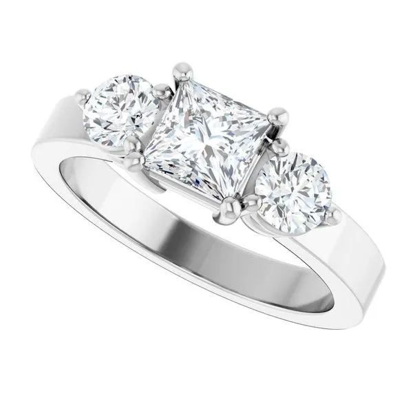 Three-Stone Engagement Ring Image 5 Northwood Jewelers Northwood, OH