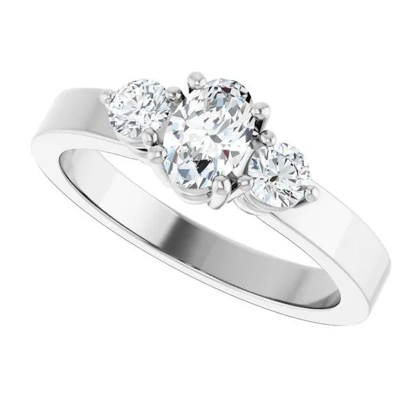 Three-Stone Engagement Ring Image 5 Clater Jewelers Louisville, KY