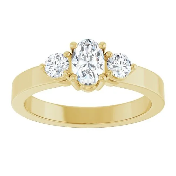 Three-Stone Engagement Ring Image 3 Northwood Jewelers Northwood, OH