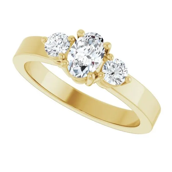 Three-Stone Engagement Ring Image 5 Northwood Jewelers Northwood, OH