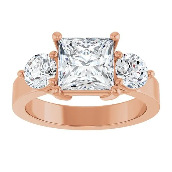 Three-Stone Engagement Ring Image 3 Northwood Jewelers Northwood, OH