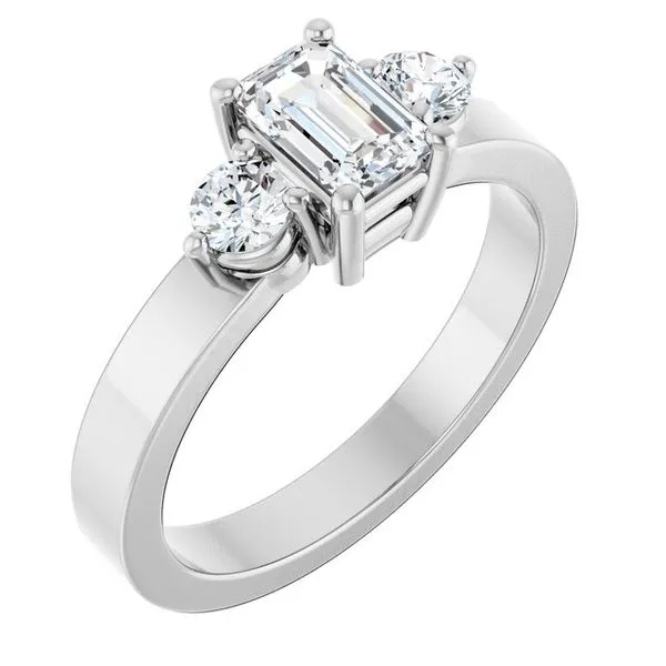 Three-Stone Engagement Ring The Ring Austin Round Rock, TX