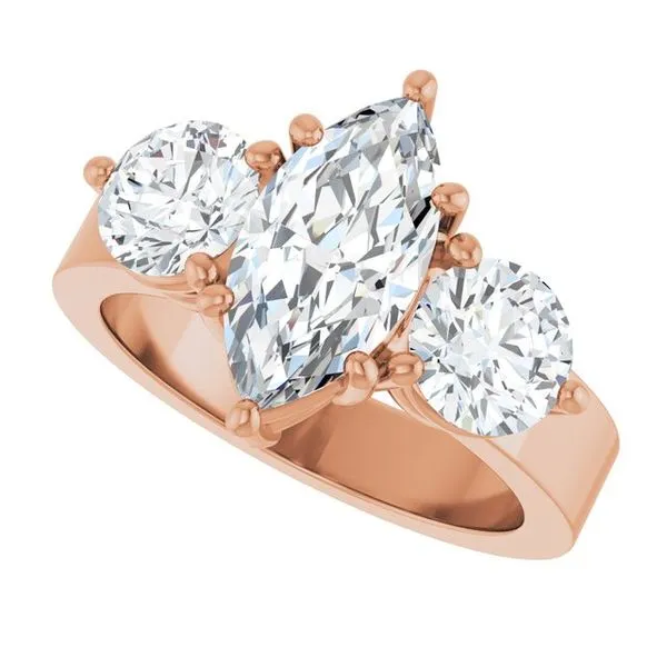 Three-Stone Engagement Ring Image 5 Austin's Fine Diamonds & Jewelry Lyndhurst, NJ