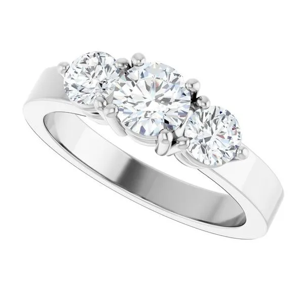 Three-Stone Engagement Ring Image 5 Clater Jewelers Louisville, KY