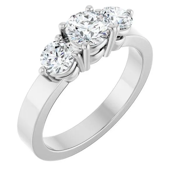 Three-Stone Engagement Ring The Ring Austin Round Rock, TX