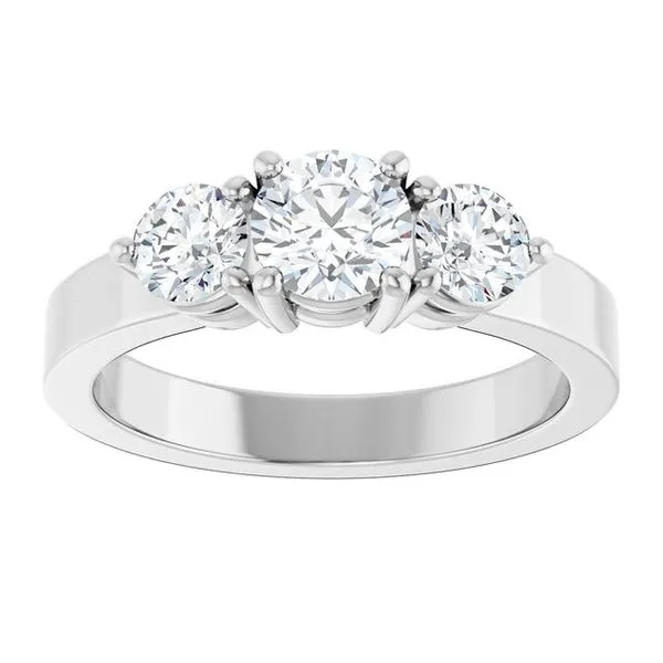 Three-Stone Engagement Ring Image 3 Raleigh Diamond Fine Jewelry Raleigh, NC