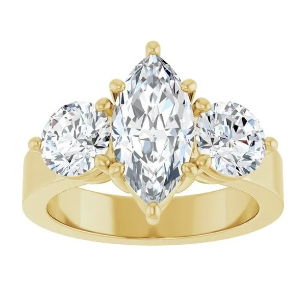 Three-Stone Engagement Ring Image 3 Northwood Jewelers Northwood, OH