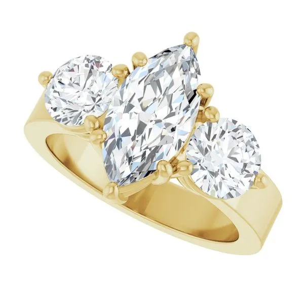 Three-Stone Engagement Ring Image 5 Arezzo Jewelers Elmwood Park, IL