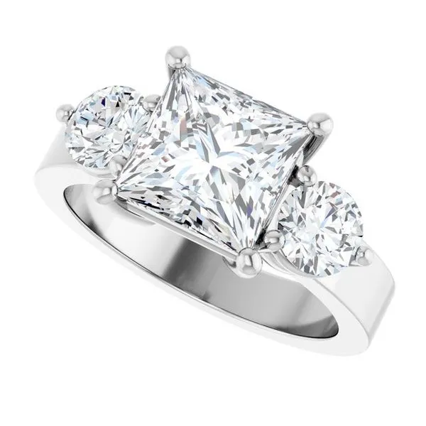 Three-Stone Engagement Ring Image 5 Vulcan's Forge LLC KANSAS CITY, MO