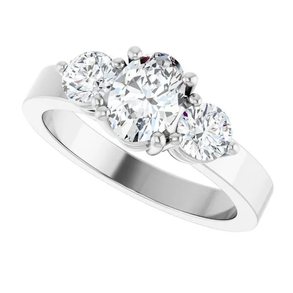 Three-Stone Engagement Ring Image 5 Northwood Jewelers Northwood, OH