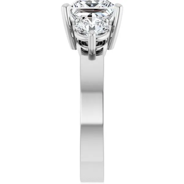 Three-Stone Engagement Ring Image 4 Arezzo Jewelers Elmwood Park, IL