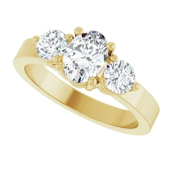 Three-Stone Engagement Ring Image 5 Northwood Jewelers Northwood, OH