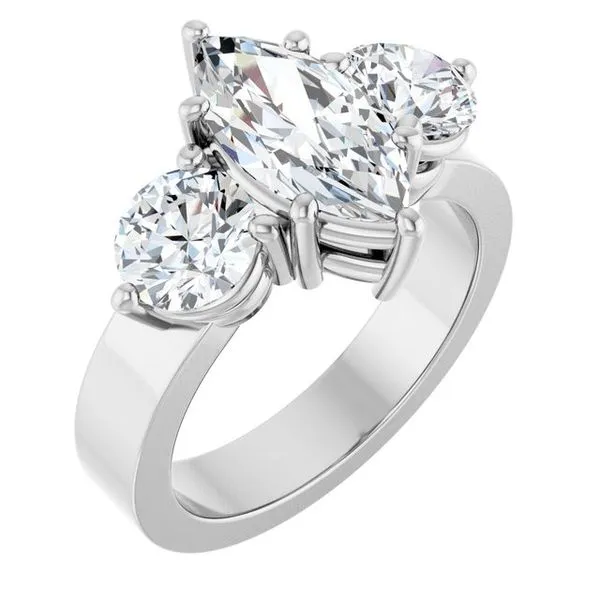 Three-Stone Engagement Ring Raleigh Diamond Fine Jewelry Raleigh, NC