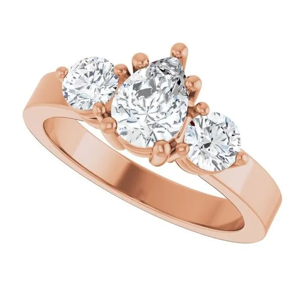Three-Stone Engagement Ring Image 5 Futer Bros Jewelers York, PA