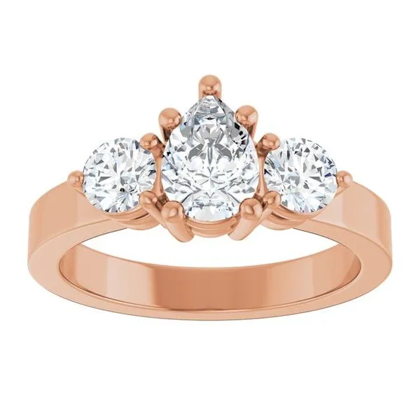 Three-Stone Engagement Ring Image 3 Arezzo Jewelers Elmwood Park, IL