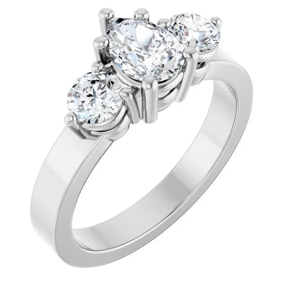 Three-Stone Engagement Ring Northwood Jewelers Northwood, OH