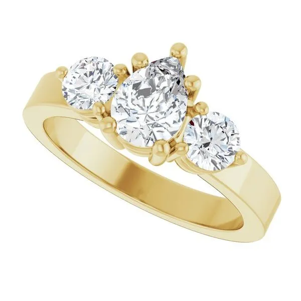 Three-Stone Engagement Ring Image 5 Northwood Jewelers Northwood, OH