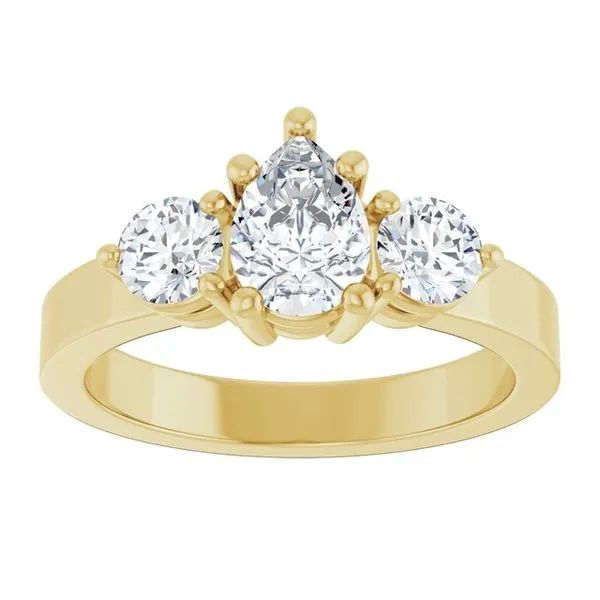 Three-Stone Engagement Ring Image 3 Northwood Jewelers Northwood, OH