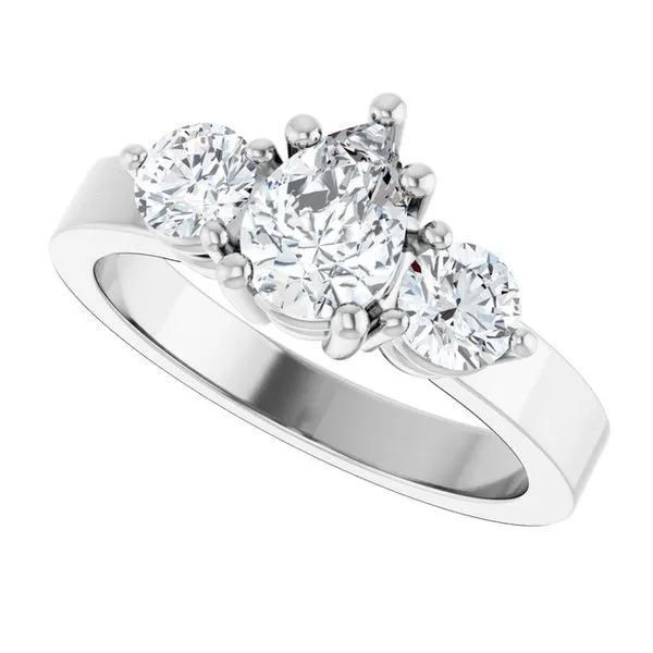 Three-Stone Engagement Ring Image 5 Northwood Jewelers Northwood, OH