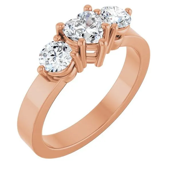 Three-Stone Engagement Ring The Ring Austin Round Rock, TX