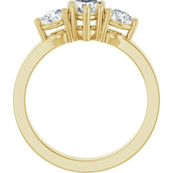 Three-Stone Engagement Ring Image 2 Witt's Jewelry Wayne, NE