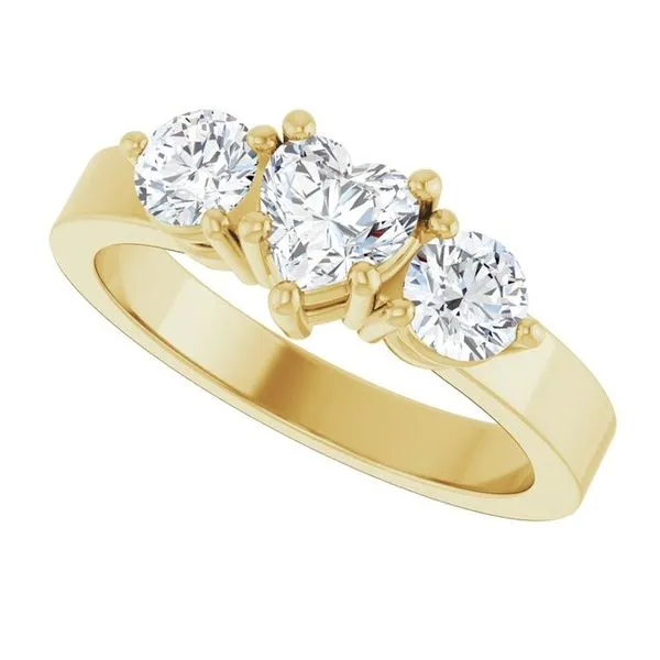 Three-Stone Engagement Ring Image 5 Clater Jewelers Louisville, KY