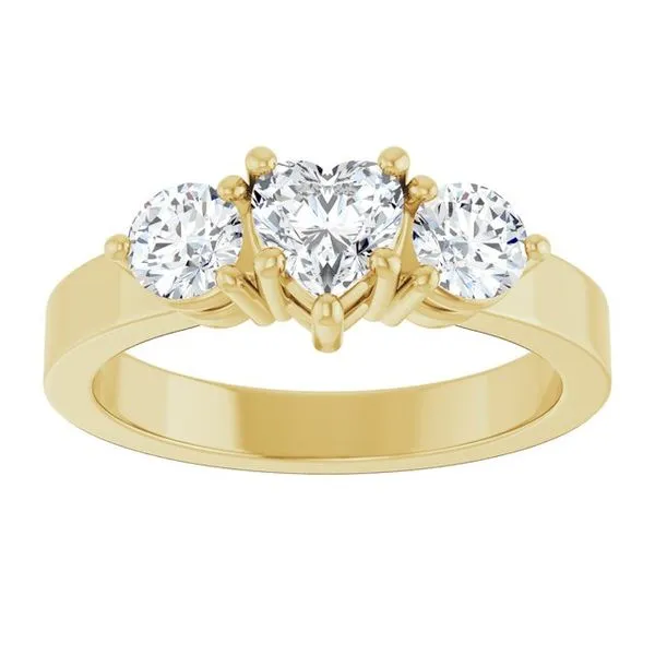 Three-Stone Engagement Ring Image 3 Arezzo Jewelers Elmwood Park, IL