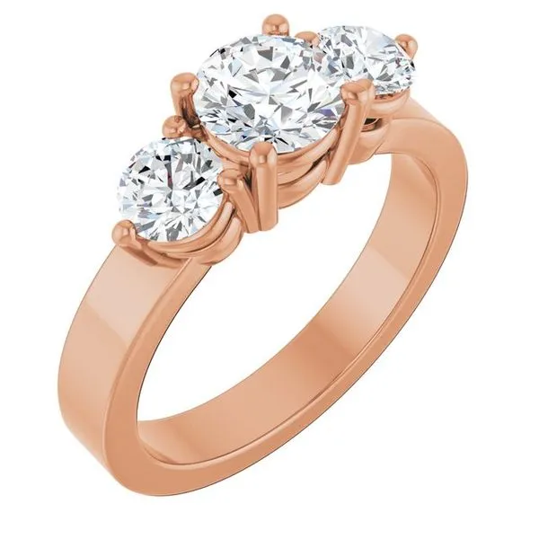 Three-Stone Engagement Ring The Ring Austin Round Rock, TX