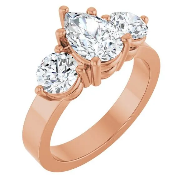 Three-Stone Engagement Ring The Ring Austin Round Rock, TX