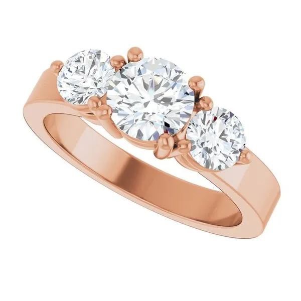 Three-Stone Engagement Ring Image 5 Arezzo Jewelers Elmwood Park, IL