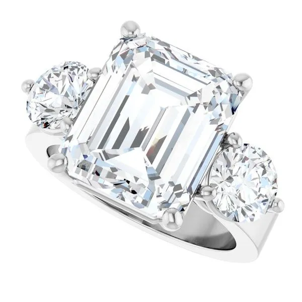Three-Stone Engagement Ring Image 5 Raleigh Diamond Fine Jewelry Raleigh, NC