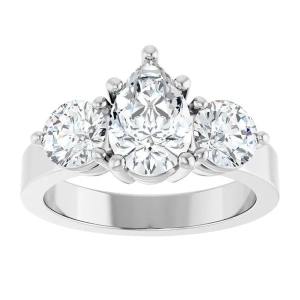 Three-Stone Engagement Ring Image 3 The Ring Austin Round Rock, TX