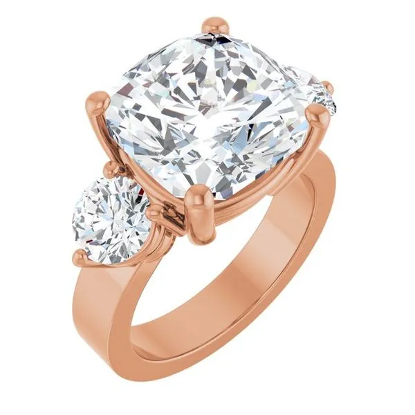 Three-Stone Engagement Ring The Ring Austin Round Rock, TX